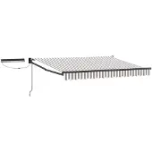 vidaXL Store électrique rétractable gris clair et blanc 4,5 × 3 m