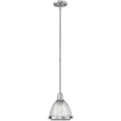 HINKLEY Suspension Elroy, nickel brossé, 1xE27x60W, verre, dimensions : 107,6 x 24,8 x 24,8 cm, IP20,