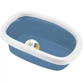 Zolux Sprint 10 toilettes pour chats avec rebord bleu ciel/blanc 31x43x14cm, 96710