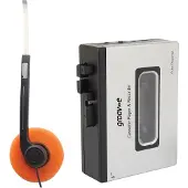 Groov-e PS530SR Portable Cassette Player with Bluetooth, Lecteur MP3 + appareil audio portable, Blanc, Rouge