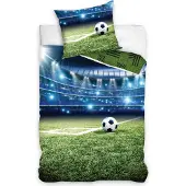 Carbotex Linge de lit en coton 140x200 but de football