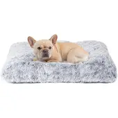 EHEYCIGA Lit douillet pour chien, lavable, gris, 60x45 cm