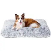 EHEYCIGA Lit douillet pour chien, lavable, gris, 90x60 cm