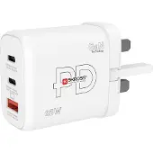 Skross Chargeur secteur Royaume-Uni, etc. 2xUSB-C PD + 1xUSB-A GaN 65W