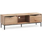 Vicco Meuble TV Elvano Chêne/Noir 135.3x43.5cm, Model 61283
