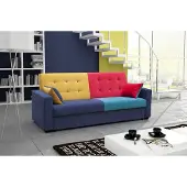 AEA Schlafsofa Stoff Sofa Couch Textil Polster Garnitur Bettfunktion 3 Sitz