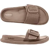 Original Brands Holster, sandales d'intérieur confortables pour femmes, en matériaux véganes, couleur naturelle, taille 40