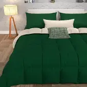 OEM Couverture d'hiver 240x260 cm, réversible, vert taupe, hypoallergénique