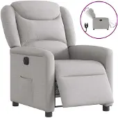 vidaXL Fauteuil relax électrique gris nuageux Tissu