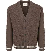 Gant Vestes en maille marron / blanc