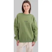 Hurley Script Only Sweatshirt Vert S Femme