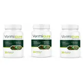 90100ct 3X Vermicure, 30 capsules – Détoxification du système digestif