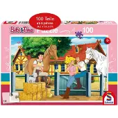 Schmidt Spiele Bibi & Tina Auf dem Martinshof, Kinderpuzzle, 100 Teile, Puzzle, Puzzlespiel, Ab 6 Jahren, 56187
