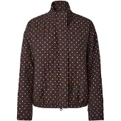 Pieces Veste mi-saison 'PCFAmilla' brun foncé / blanc