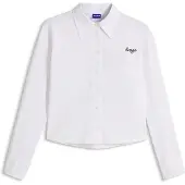 HUGO Chemisier Relaxed court en coton Oxford