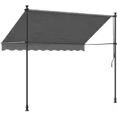 vidaXL Auvent rétractable Anthracite 250x150 cm Tissu et acier