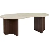 CALICOSY - Table basse avec plateau organique L110 cm - MOSS