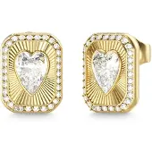 GUESS Boucles d'oreilles 'CRYSTAL LOVE' or