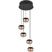 TRIO Lampe pendante de conception Orbit Round 5 lumières