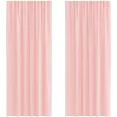 vidaXL Voile Rideaux avec passants 2 pcs. Rose 140x245 cm
