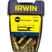 Irwin set d'embouts plats 25mm 1/4inch (10 pcs.)