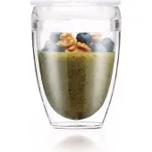 Bodum Lot de 2 gobelets - Pavina To Go - Plastique à double paroi - Couvercle hermétique - 30 cl - Transparent
