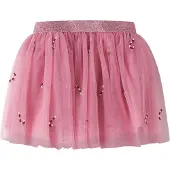 Name it Jupe 'NMFVeross' rose ancienne / rouge foncé / blanc