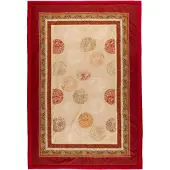 OEM Couverture 100% coton, rouge, 240 x 250 cm
