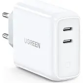UGREEN Chargeur USB-C 36W PD 2 ports (36 W, 2 ports), Chargeur USB, Blanc