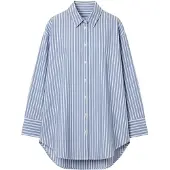 Urban Classics Chemisier bleu-gris / blanc