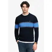 Superdry Pull Cotton Stripe Cable Jumper