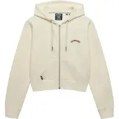 Superdry Veste de survêtement 'Essential' bourgogne / blanc cassé
