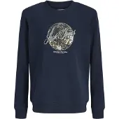 Jack & Jones Junior Sweat 'Honolulu' bleu foncé / blanc