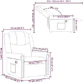 vidaXL Fauteuil Relax Electrique Brillant Marron Similicuir