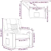vidaXL Fauteuil relax avec releveur Crème Tissu