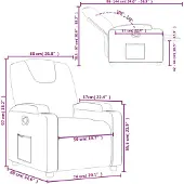 vidaXL Fauteuil relax gris similicuir