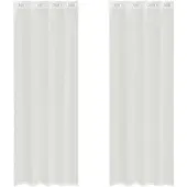 vidaXL Voile Rideaux avec œillets 2 pcs. Blanc