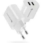EverActive Netzteil 12W 2xUSB SC-220 (12 W, 2 ports), Chargeur USB, Blanc, Noir