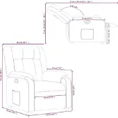 vidaXL Fauteuil relax Tissu noir