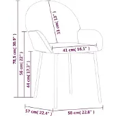 vidaXL Chaise de salle à manger 2 pcs. Marron velours