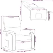 vidaXL Fauteuil relax Tissu Crème