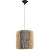 Nova Luce Suspension Abby Ø 33cm bleu avec marron