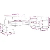 vidaXL Ensemble de canapés 3 pièces avec coussins Tissu jaune clair