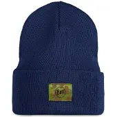 Buff Knitted Beanie Bleu