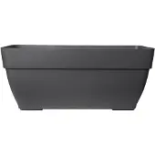 Elho Pot de fleurs rectangulaire moderne en plastique anthracite par Elho