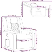 vidaXL Fauteuil relax gris similicuir