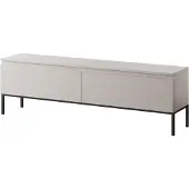 Selsey Bemmi - Meuble TV bas, couleur beige avec pieds noirs, 150 cm