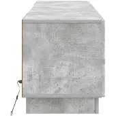 vidaXL Meuble TV LED gris béton, fabriqué en panneaux de particules