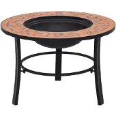 vidaXL Fire Bowl Mosaic 68 cm Keramik Terrakotta -gelöscht