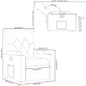 vidaXL Fauteuil relax rouge similicuir